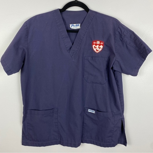 Mobb Medical Scrub Top Medium Navy Blue - Picture 2 of 10